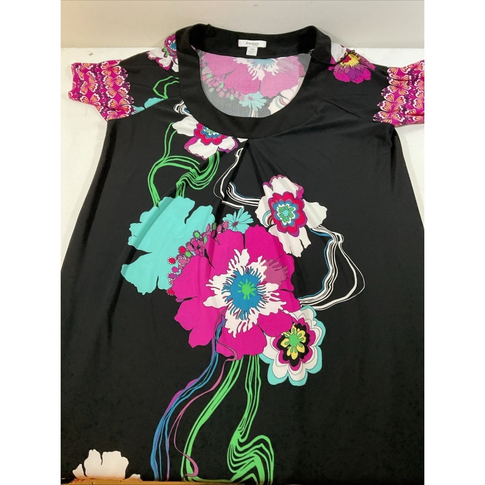 Dress Barn Woman Multi-color‎ Floral Summer Shift Midi Dress Womens 14W I82